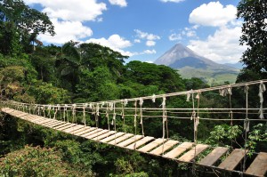 Pont suspendu au Costa Rica