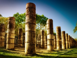 Chichen Itza, Columns in the Temple of a Thousand Warriors